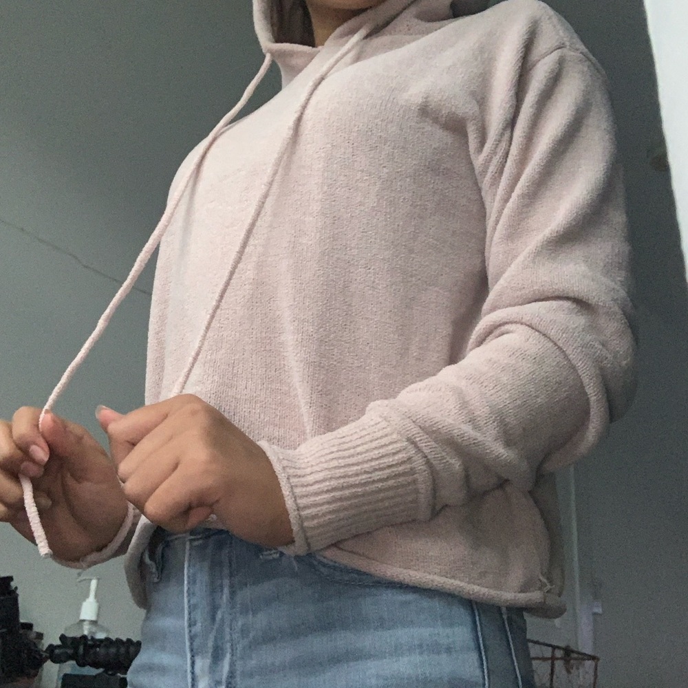 Light blue and light pink hoodie